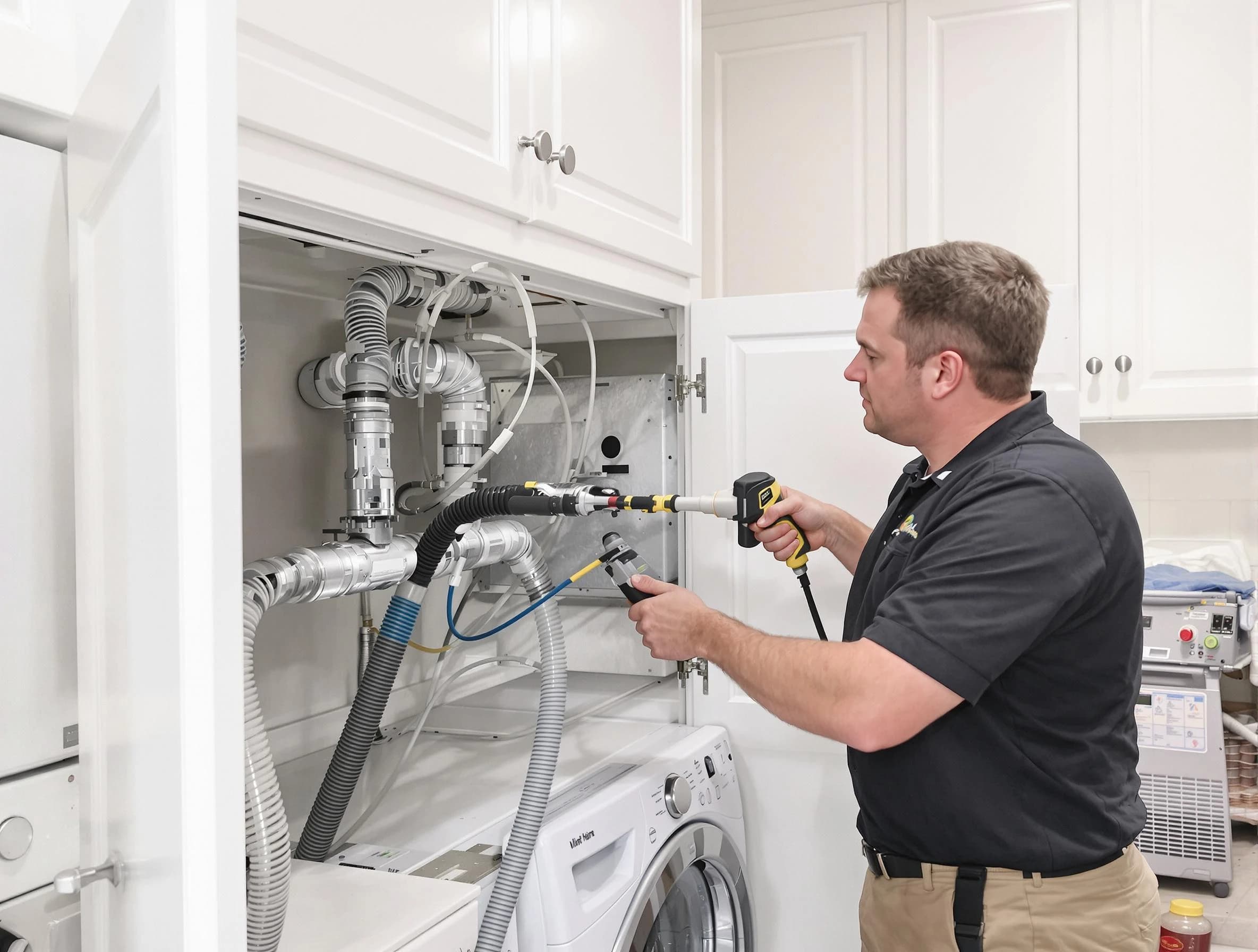 Odenville Dryer Vent Cleaning professional removing severe blockage from a clogged dryer vent in Odenville