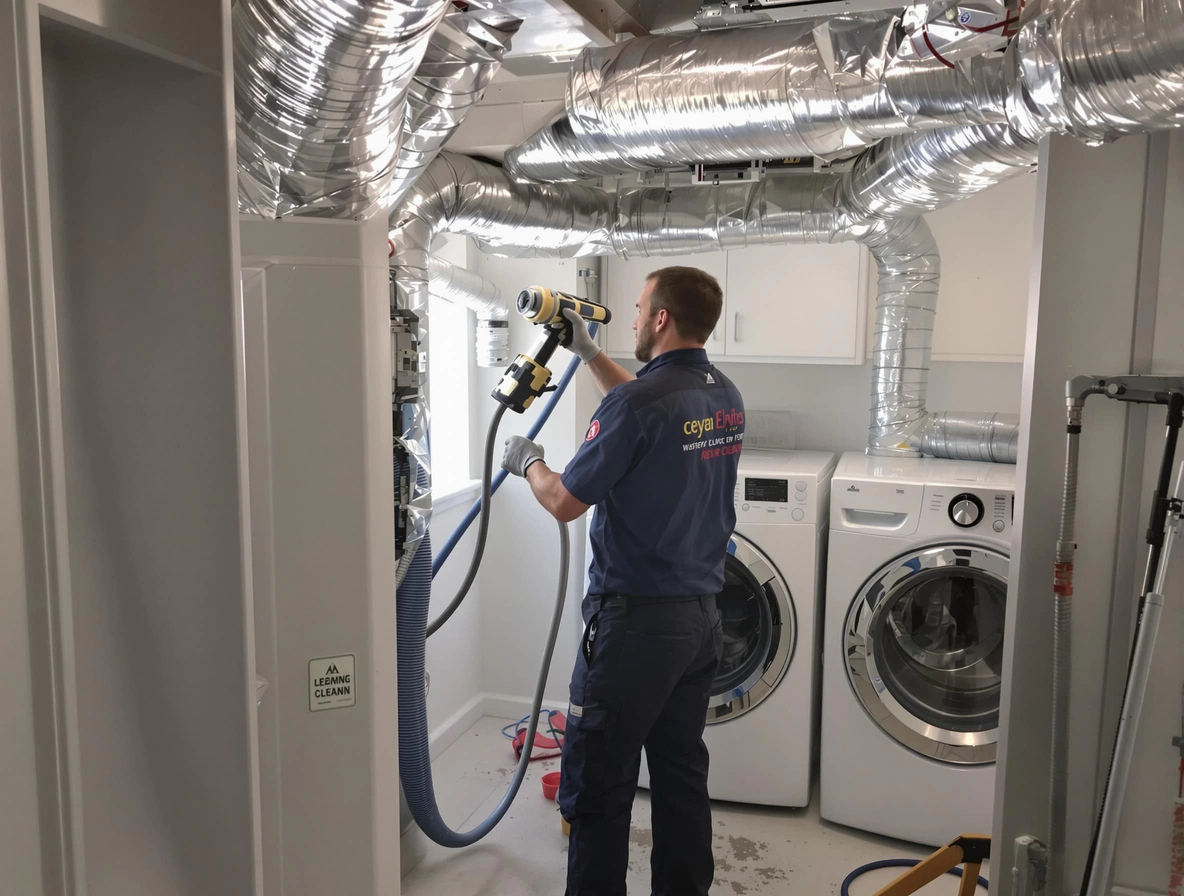 Odenville Dryer Vent Cleaning specialist using advanced equipment for thorough duct cleaning in Odenville